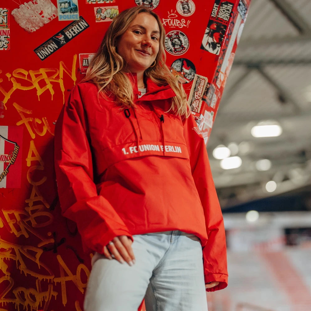 Produktbild von Sportjacke Polyester 1. FC UNION Berlin Stadionjacke - Offizieller Vereinslook In Rot/Weiß FC UNION Berlin Stadionjacke Fanjacke Polyester