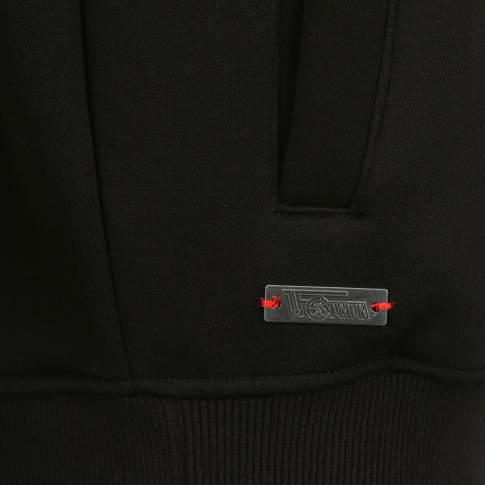 Sudadera con capucha a rayas - negra