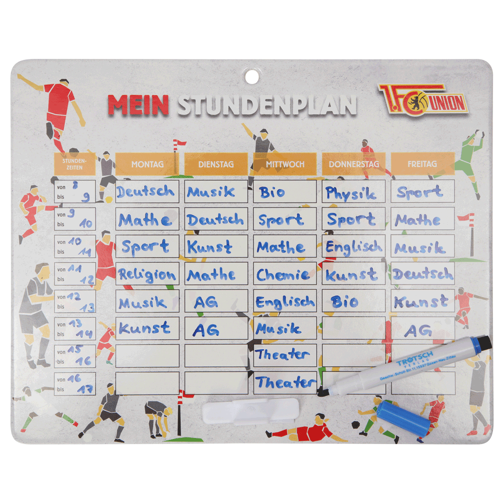 Stundenplan abwischbar