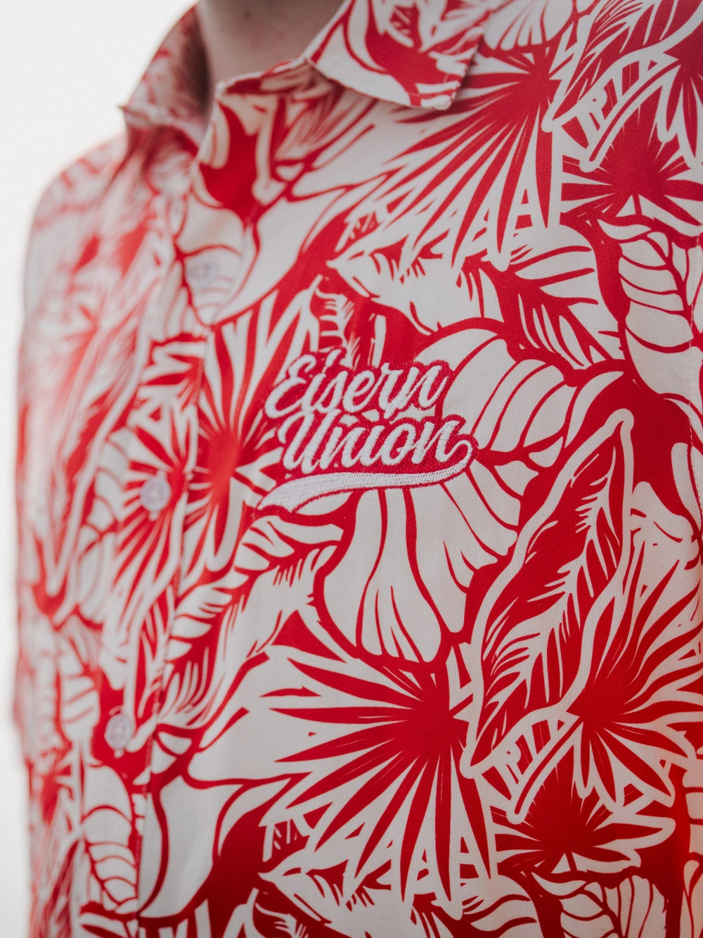 Hemd Hawaii - rot/weiß