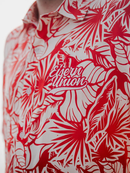 Hemd Hawaii - rot/weiß