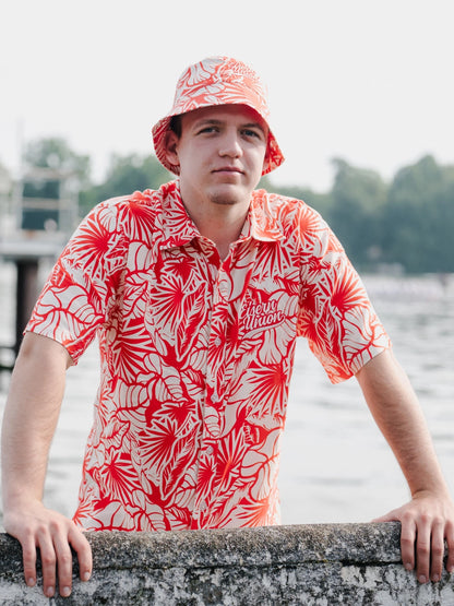 Hemd Hawaii - rot/weiß