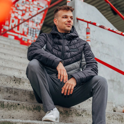 Steppjacke UNVEU - grau/schwarz