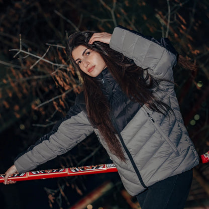 Steppjacke UNVEU - grau/schwarz