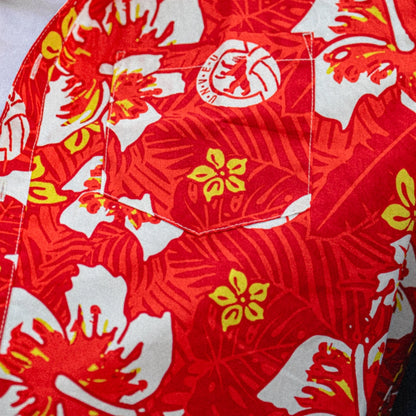 Hemd Hawaii - rot/bunt