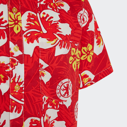 Hemd Hawaii - rot/bunt