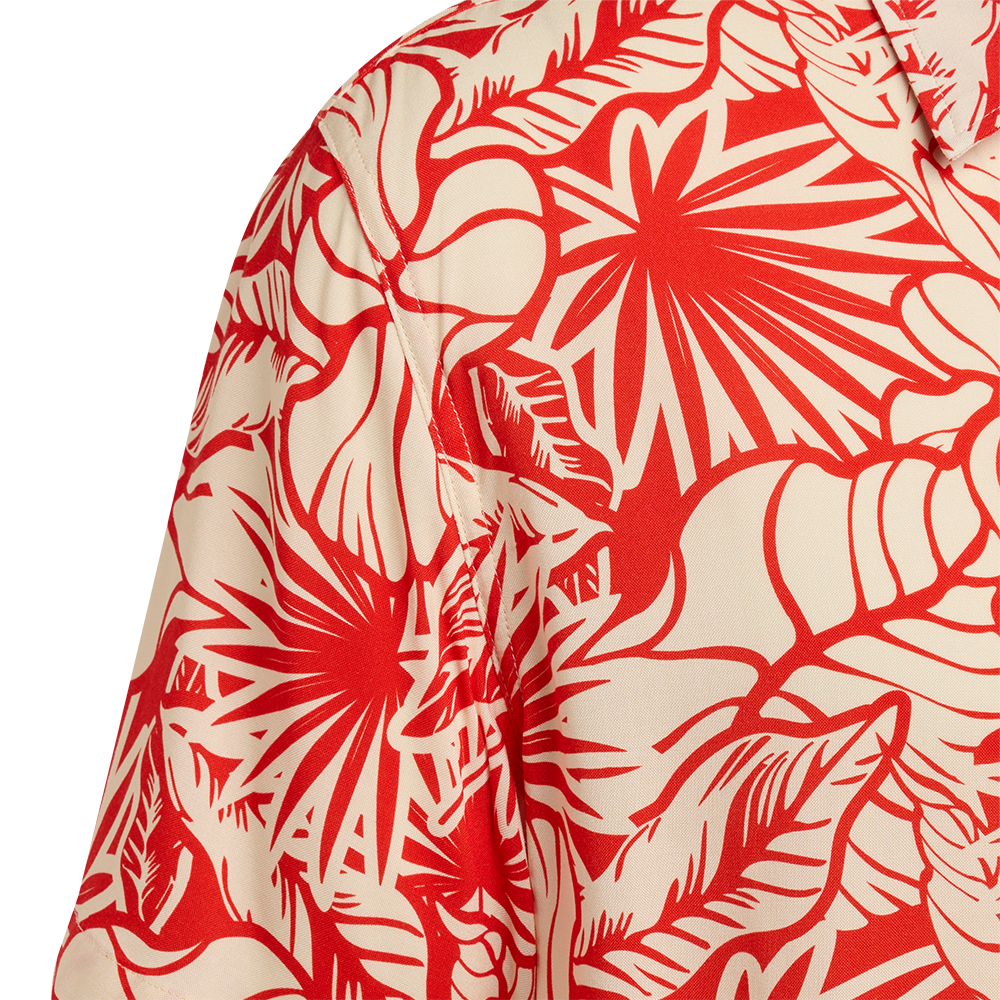 Hemd Hawaii - rot/weiß