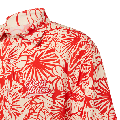 Hemd Hawaii - rot/weiß