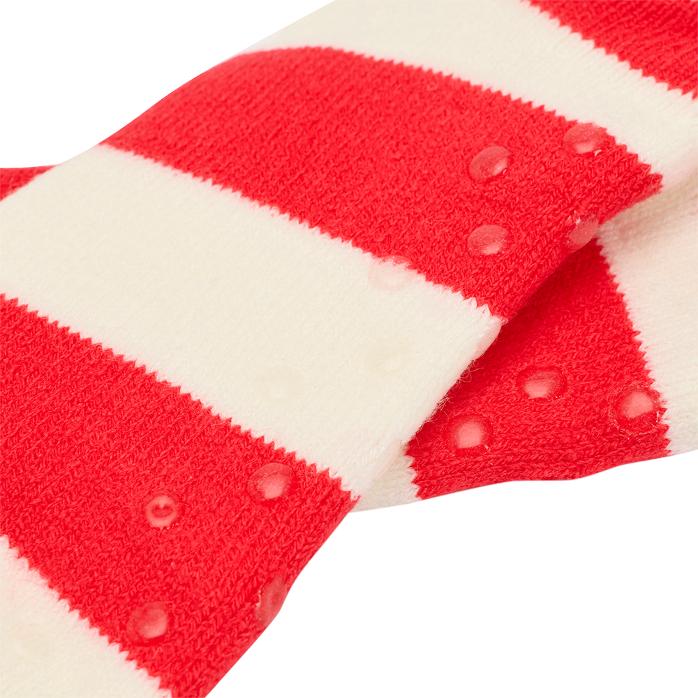 Calcetines de peluche con logo - rojo/blanco