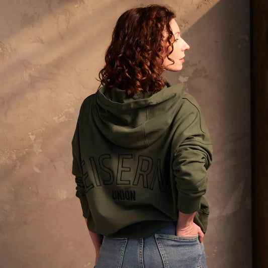 Frauen Kapuzenpullover Eisern Union oversized - grün
