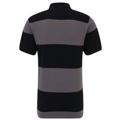 Polo shirt UNVEU striped - black/grey