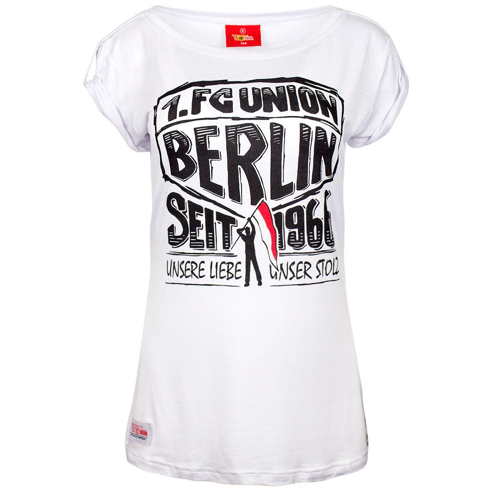 Frauen T-Shirt Fahne - weiß