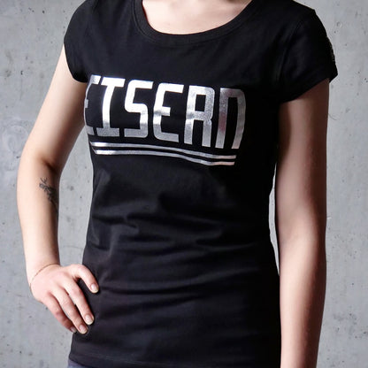 Frauen T-Shirt Eisern - schwarz