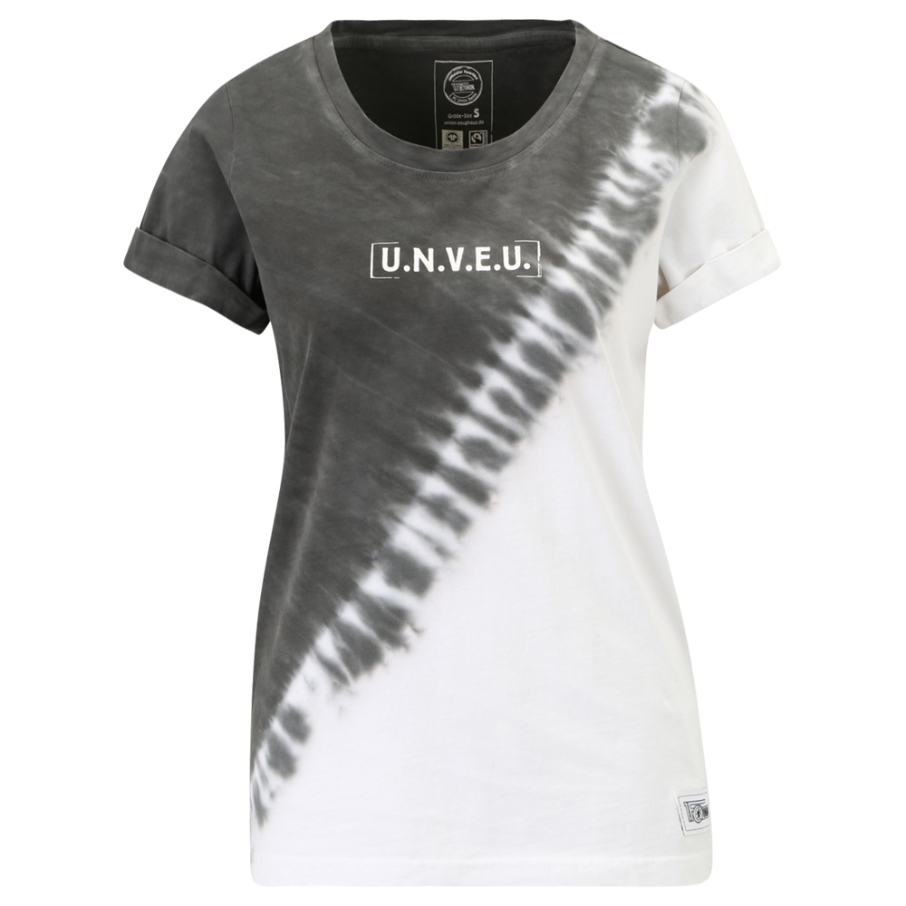 Frauen T-Shirt UNVEU - grau/weiß