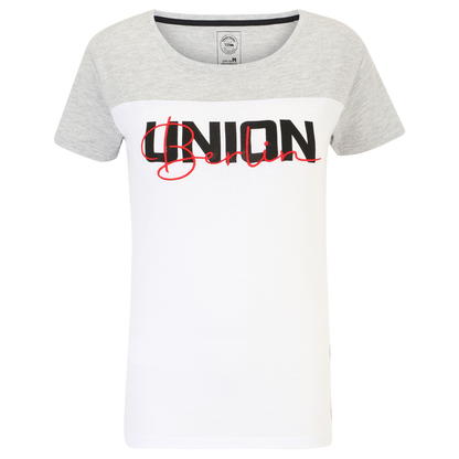 Frauen T-Shirt Union Signature - weiß/grau