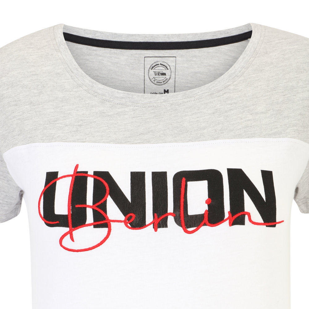 Frauen T-Shirt Union Signature - weiß/grau