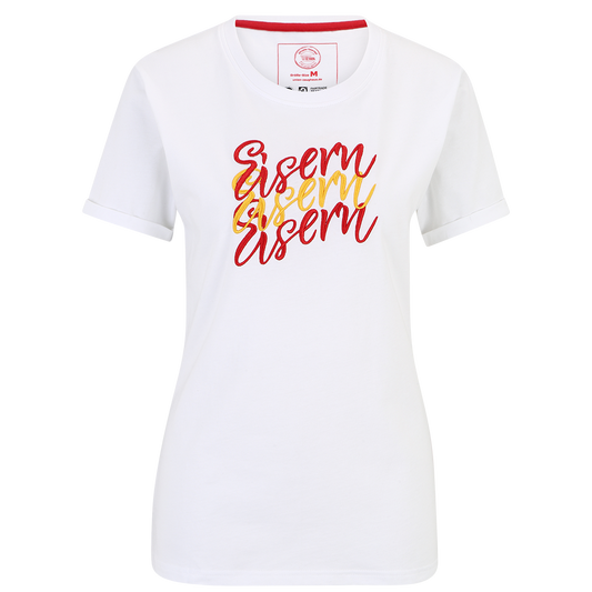 Frauen T-Shirt Eisern - weiß