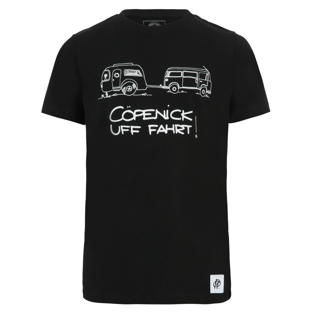 wir zelten schwarz t shirt Kinder T-Shirt Camping