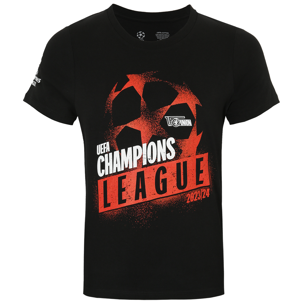 Kinder T-Shirt Champions League - schwarz