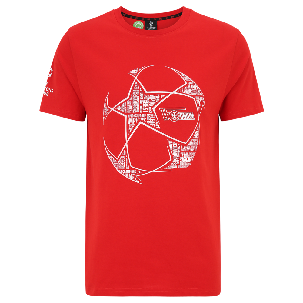 Kinder T-Shirt Champions League Ball - rot