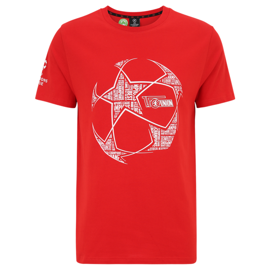 Kinder T-Shirt Champions League Ball - rot