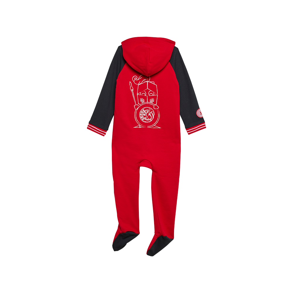 Baby Overall Keules Knirps - rot/grau