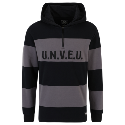 Kapuzenpullover UNVEU gestreift - schwarz/grau