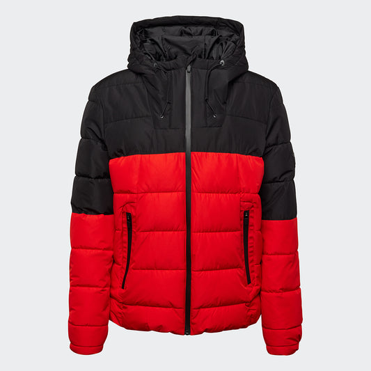 Winterjacke Logo - rot/schwarz