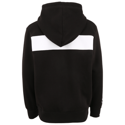 Kids' hooded jacket block stripes - black