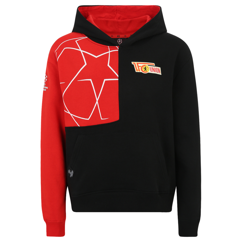 Kinder Kapuzenpullover Champions League Logo - schwarz