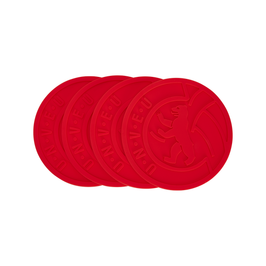 Silikon Untersetzer 4er-Set - rot