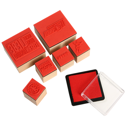 Stamp set - red