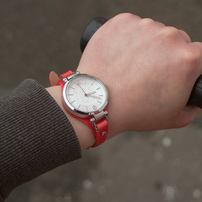 Frauen Lederarmbanduhr - Fossil