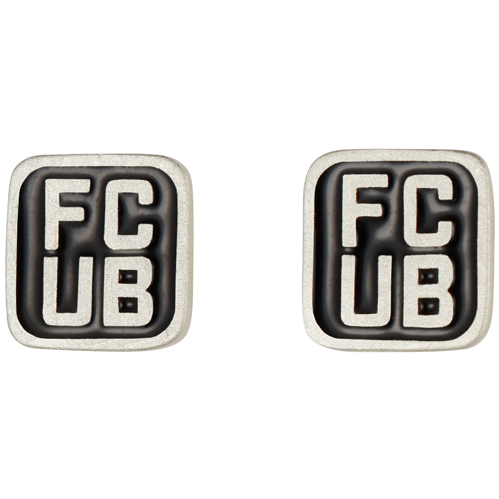 FCUB stud earrings - silver/black