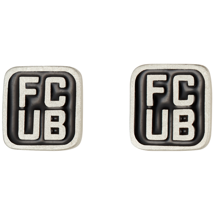 FCUB stud earrings - silver/black