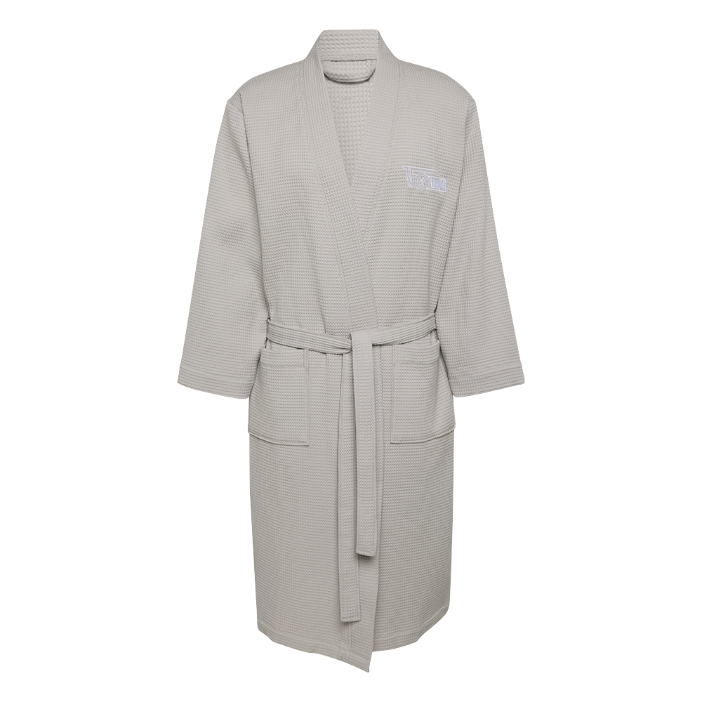 Bademantel Vereinslogo - grau