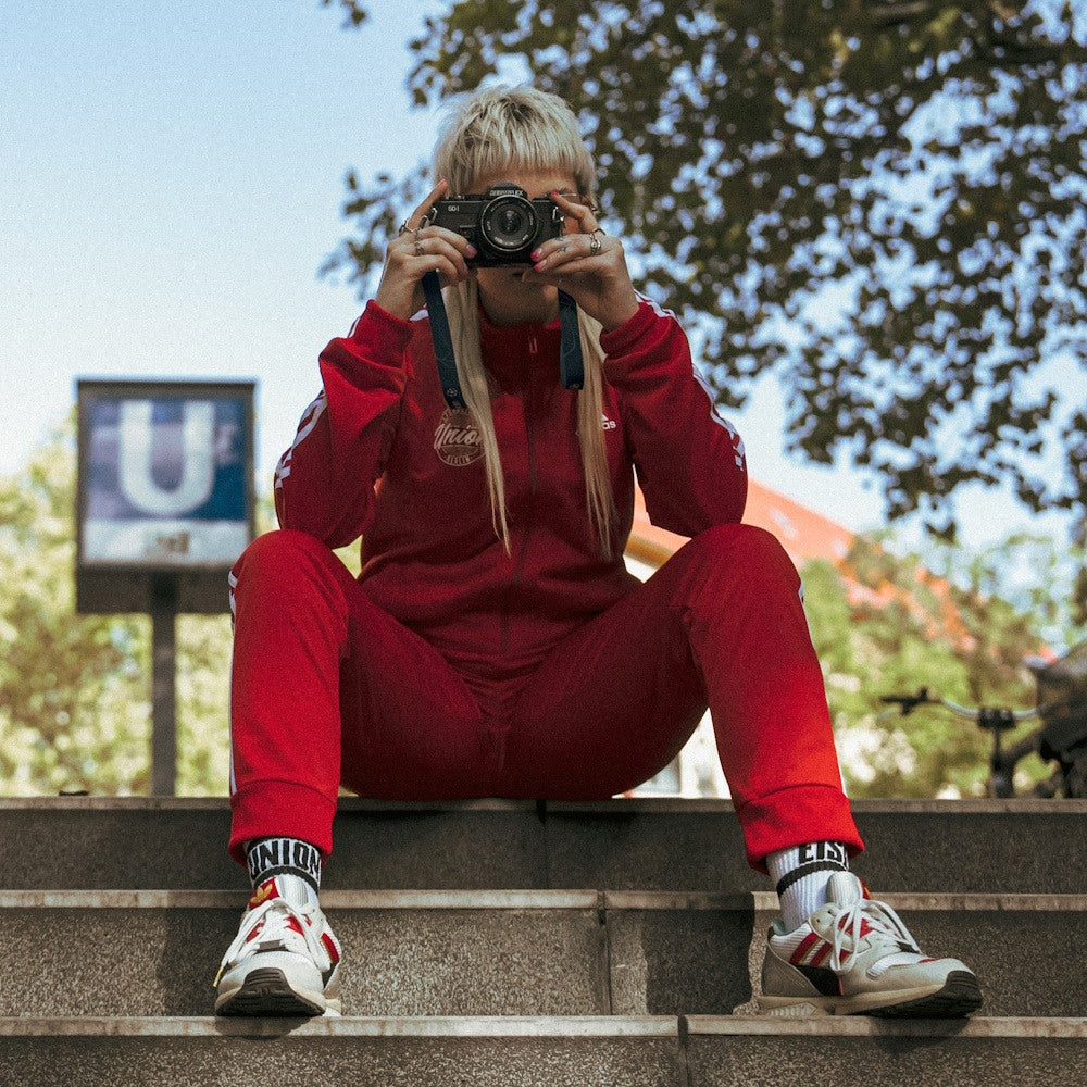 Adidas tracksuit - red