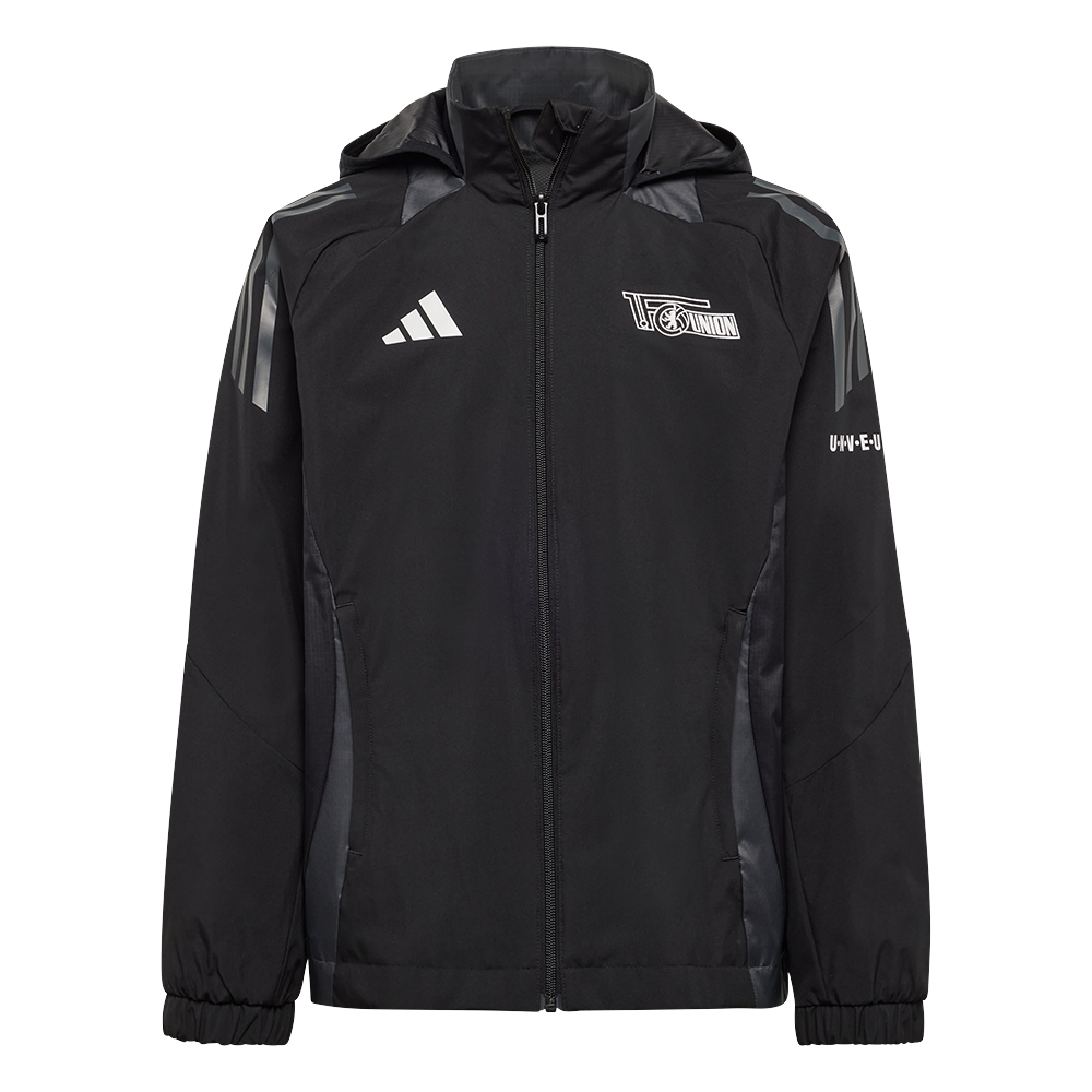 Black and white adidas jacket with hood shop