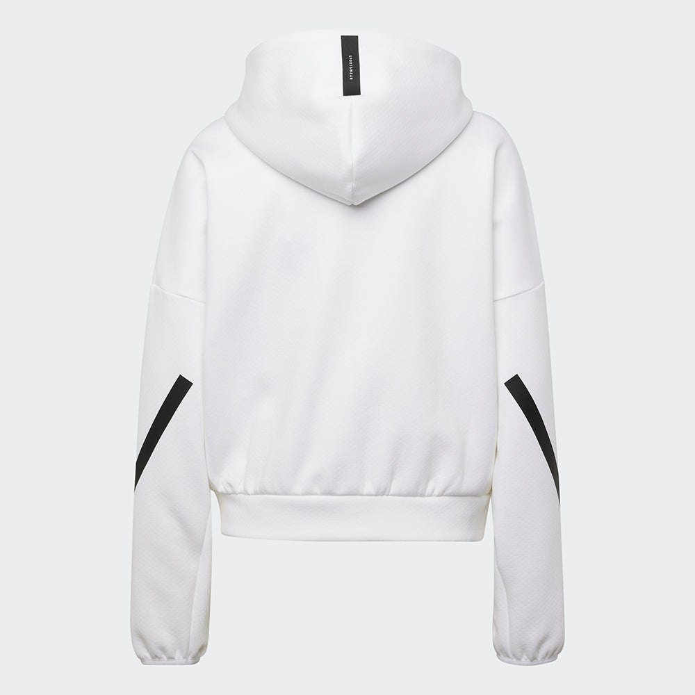 Adidas hoodie womens white clearance