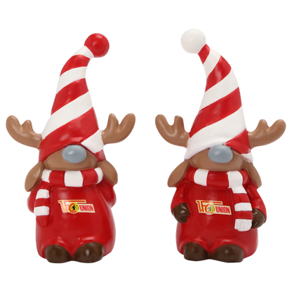 Moose figures set of 2 - red/white