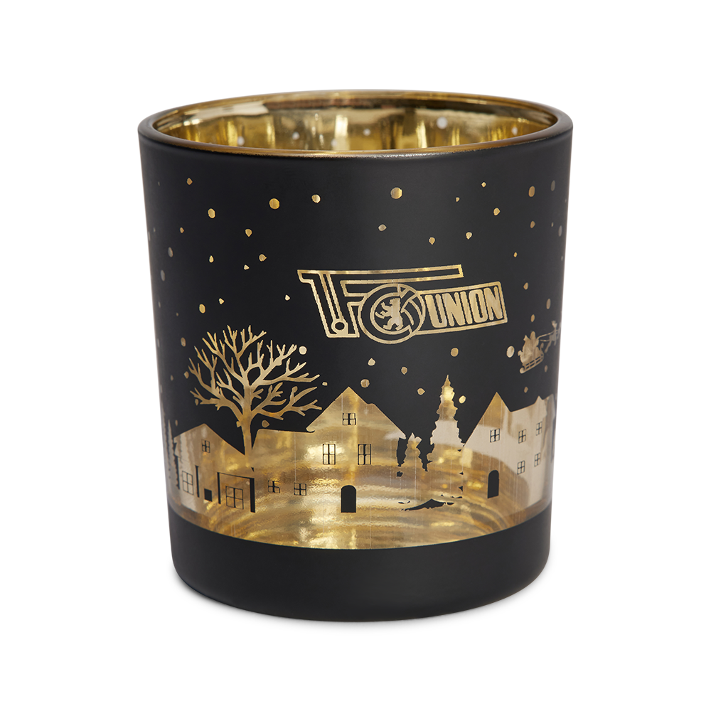 Teelichthalter 2er Set - schwarz