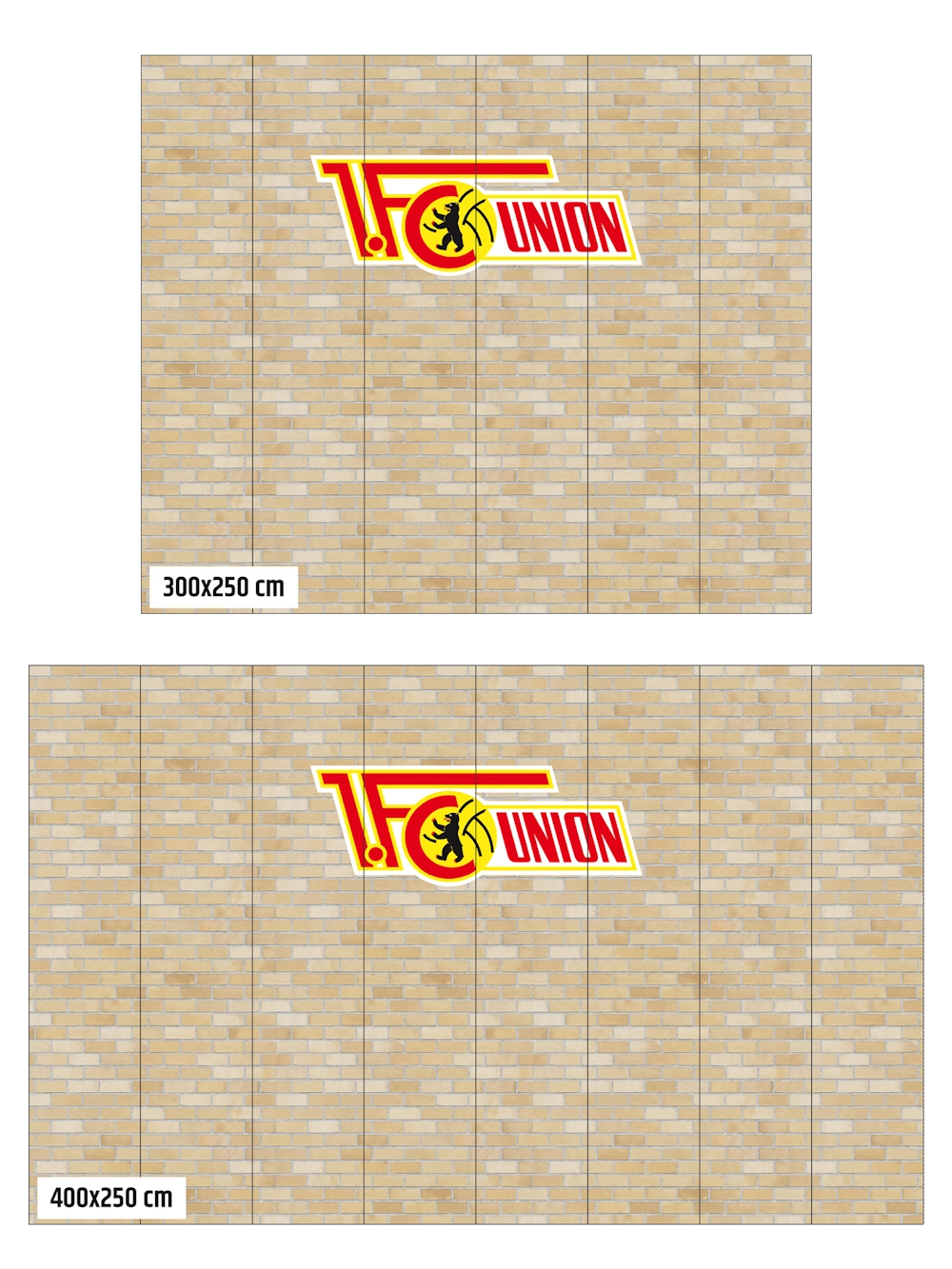 Wandtapete Stadionklinker - 3 x 2,5 m