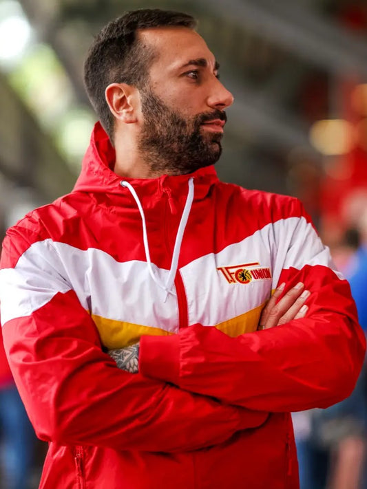 Stadium jacket red - Logo